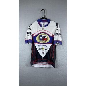Verge Sport Bicycles Inc Cycling Jersey Mens Large White Full‎ Zip Short Sleeve